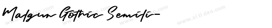 Malgun Gothic Semili字体转换